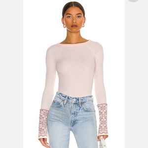Free People She’s Reversible Cuff Thermal Top in Dreamt Kiss